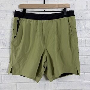 Ten Thousand 7" Interval Shorts Size XL Lined Running OD Green Gym Training